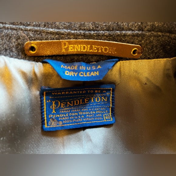 PENDLETON grey 100% pure virgin wool coat - Picture 7 of 7